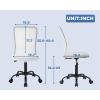 imageFDW Home Office Chair Mid Back Mesh Desk Chair Armless Computer Ergonomic Task Rolling Swivel Chair Back Support Adjustable Modern with Lumbar SupportBlueWhite