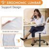 imageFDW Home Office Chair Mid Back Mesh Desk Chair Armless Computer Ergonomic Task Rolling Swivel Chair Back Support Adjustable Modern with Lumbar SupportBlueWhite