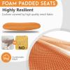 imageFDW Home Office Chair Mid Back Mesh Desk Chair Armless Computer Ergonomic Task Rolling Swivel Chair Back Support Adjustable Modern with Lumbar SupportBlueOrange
