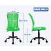 imageFDW Home Office Chair Mid Back Mesh Desk Chair Armless Computer Ergonomic Task Rolling Swivel Chair Back Support Adjustable Modern with Lumbar SupportBlueGreen