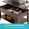 imageFDW Lift Top Coffee Table with Hidden Compartment and Storage Shelf Wooden Lift Tabletop for Home Living Room Reception Room Office394quotBrownBrown