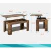 imageFDW Lift Top Coffee Table with Hidden Compartment and Storage Shelf Wooden Lift Tabletop for Home Living Room Reception Room Office394quotBrownBrown