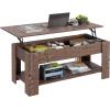 imageFDW Lift Top Coffee Table with Hidden Compartment and Storage Shelf Wooden Lift Tabletop for Home Living Room Reception Room Office394quotBrownBrown