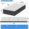 imageFDW MattressFoldable Mattress for Kids and AdultsMediumFirm Mattress with a Collapsible and Washable CoverSuitable for RV Travel Camping GuestQueenFull