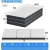 imageFDW MattressFoldable Mattress for Kids and AdultsMediumFirm Mattress with a Collapsible and Washable CoverSuitable for RV Travel Camping GuestQueenFull