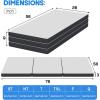 imageFDW MattressFoldable Mattress for Kids and AdultsMediumFirm Mattress with a Collapsible and Washable CoverSuitable for RV Travel Camping GuestQueenQueen