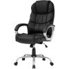 imageFDW Office Chair Computer High Back Adjustable Ergonomic Desk Chair Executive PU Leather Swivel Task Chair with Armrests Lumbar Support BlackBlack