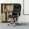 imageFDW Office Chair Computer High Back Adjustable Ergonomic Desk Chair Executive PU Leather Swivel Task Chair with Armrests Lumbar Support BlackBlack