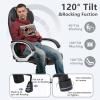 imageFDW Office Chair Computer High Back Adjustable Ergonomic Desk Chair Executive PU Leather Swivel Task Chair with Armrests Lumbar Support BlackBlack