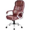 imageFDW Office Chair Computer High Back Adjustable Ergonomic Desk Chair Executive PU Leather Swivel Task Chair with Armrests Lumbar Support BlackBrown