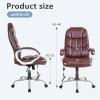imageFDW Office Chair Computer High Back Adjustable Ergonomic Desk Chair Executive PU Leather Swivel Task Chair with Armrests Lumbar Support BlackBrown