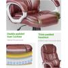 imageFDW Office Chair Computer High Back Adjustable Ergonomic Desk Chair Executive PU Leather Swivel Task Chair with Armrests Lumbar Support BlackBrown