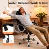 imageFDW Office Chair Computer High Back Adjustable Ergonomic Desk Chair Executive PU Leather Swivel Task Chair with Armrests Lumbar Support BlackDark Black