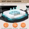 imageFDW Office Chair Computer High Back Adjustable Ergonomic Desk Chair Executive PU Leather Swivel Task Chair with Armrests Lumbar Support BlackDark Black