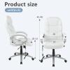 imageFDW Office Chair Computer High Back Adjustable Ergonomic Desk Chair Executive PU Leather Swivel Task Chair with Armrests Lumbar Support BlackWhite