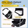 imageFDW Pet Stroller 3Wheel Durable Foldable Cat Dog Stroller with Washable Liner Storage Basket Cup HolderPurpleBlack