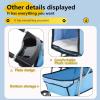 imageFDW Pet Stroller 3Wheel Durable Foldable Cat Dog Stroller with Washable Liner Storage Basket Cup HolderPurpleBlue