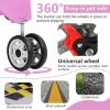 imageFDW Pet Stroller 3Wheel Durable Foldable Cat Dog Stroller with Washable Liner Storage Basket Cup HolderPurplePeach Pink