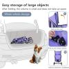 imageFDW Pet Stroller 3Wheel Durable Foldable Cat Dog Stroller with Washable Liner Storage Basket Cup HolderPurplePurple