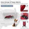imageFDW Pet Stroller 3Wheel Durable Foldable Cat Dog Stroller with Washable Liner Storage Basket Cup HolderPurpleRed