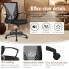 imageHome Office Chair Mid Back PC Swivel Lumbar Support Adjustable Desk Task Computer Ergonomic Comfortable Mesh Chair with Armrest BlackBlack