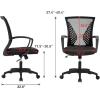 imageHome Office Chair Mid Back PC Swivel Lumbar Support Adjustable Desk Task Computer Ergonomic Comfortable Mesh Chair with Armrest BlackBlack