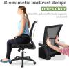 imageHome Office Chair Mid Back PC Swivel Lumbar Support Adjustable Desk Task Computer Ergonomic Comfortable Mesh Chair with Armrest BlackDark Black