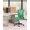imageHome Office Chair Mid Back PC Swivel Lumbar Support Adjustable Desk Task Computer Ergonomic Comfortable Mesh Chair with Armrest BlackGreen