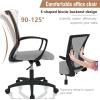 imageHome Office Chair Mid Back PC Swivel Lumbar Support Adjustable Desk Task Computer Ergonomic Comfortable Mesh Chair with Armrest BlackGrey