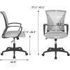 imageHome Office Chair Mid Back PC Swivel Lumbar Support Adjustable Desk Task Computer Ergonomic Comfortable Mesh Chair with Armrest BlackGrey