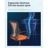 imageHome Office Chair Mid Back PC Swivel Lumbar Support Adjustable Desk Task Computer Ergonomic Comfortable Mesh Chair with Armrest BlackOrange