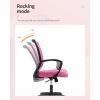 imageHome Office Chair Mid Back PC Swivel Lumbar Support Adjustable Desk Task Computer Ergonomic Comfortable Mesh Chair with Armrest BlackPink