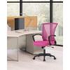 imageHome Office Chair Mid Back PC Swivel Lumbar Support Adjustable Desk Task Computer Ergonomic Comfortable Mesh Chair with Armrest BlackPink