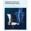 imageHome Office Chair Mid Back PC Swivel Lumbar Support Adjustable Desk Task Computer Ergonomic Comfortable Mesh Chair with Armrest BlackWhite