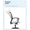 imageHome Office Chair Mid Back PC Swivel Lumbar Support Adjustable Desk Task Computer Ergonomic Comfortable Mesh Chair with Armrest BlackWhite