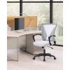 imageHome Office Chair Mid Back PC Swivel Lumbar Support Adjustable Desk Task Computer Ergonomic Comfortable Mesh Chair with Armrest BlackWhite