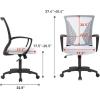 imageHome Office Chair Mid Back PC Swivel Lumbar Support Adjustable Desk Task Computer Ergonomic Comfortable Mesh Chair with Armrest BlackWhite