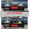imageModern Lift Top Coffee Table Wooden Small Coffee Table Easy Setup Coffee Table with Storage Shelf Hidden Compartment for Living Room Home Office BrownBlack