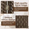 imageRoom Divider 6 Panel Room Screen Divider Wooden Screen Folding Portable partition Screen Wood with Removable Storage Shelves ColourBlackBrown