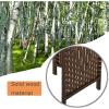 imageRoom Divider 6 Panel Room Screen Divider Wooden Screen Folding Portable partition Screen Wood with Removable Storage Shelves ColourBlackBrown