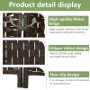 imageRoom Divider 6 Panel Room Screen Divider Wooden Screen Folding Portable partition Screen Wood with Removable Storage Shelves ColourBlackDark Brown
