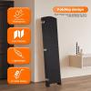 imageRoom Divider 6 Panel Screen 56 Ft Tall Partition Room Dividers Beige Privacy Screens Folding Room Separation Free Standing Waterproof Wood Frame Wall DividerBlack