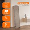 imageRoom Divider 6 Panel Screen 56 Ft Tall Partition Room Dividers Beige Privacy Screens Folding Room Separation Free Standing Waterproof Wood Frame Wall DividerBeige