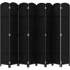 imageRoom Divider 8 Panel Screen 56 Ft Tall Partition Room Dividers Black Privacy Screens Folding Room Separation Free Standing Waterproof Wood Frame Wall DividerBlack