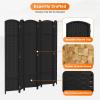 imageRoom Divider 8 Panel Screen 56 Ft Tall Partition Room Dividers Black Privacy Screens Folding Room Separation Free Standing Waterproof Wood Frame Wall DividerBlack