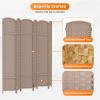imageRoom Divider 8 Panel Screen 56 Ft Tall Partition Room Dividers Black Privacy Screens Folding Room Separation Free Standing Waterproof Wood Frame Wall DividerBeige