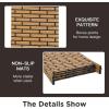 imageRoom Divider Wood Screen 6 Panel Folding Portable Partition Screens Wooden Mesh Woven Design Room Screen Divider for Home Office BlackBrick