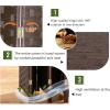 imageRoom Divider Wood Screen 6 Panel Folding Portable Partition Screens Wooden Mesh Woven Design Room Screen Divider for Home Office BlackDark Brown