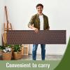 imageRoom Divider Wood Screen 6 Panel Folding Portable Partition Screens Wooden Mesh Woven Design Room Screen Divider for Home Office BlackDark Brown