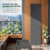 imageRoom Divider Wood Screen 6 Panel Folding Portable Partition Screens Wooden Mesh Woven Design Room Screen Divider for Home Office BlackGrey